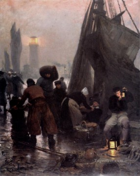 出発準備ロンドンジャンルヴィクター・ガブリエル・ギルバート Oil Paintings